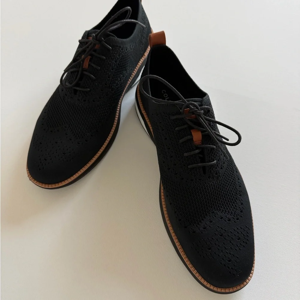 Cole Haan zero grand Men's Black Knit Oxford Shoes -grand 360- size 13 medium